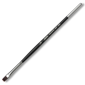 PEBEO 205 DÜZ KESİK SAP YAĞLI AKRİLİK FIRÇA SİYAH NO:1/4