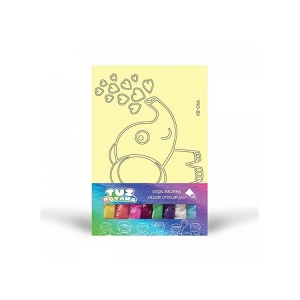 ARTİKEL TUZ BOYAMA SETİ POŞETLİ FİL KALPLİ KB-066