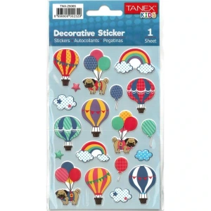 TANEX KIDS TNX-25065 DEKORATİF ETİKETLER - PUFFY UÇAN BALONLAR SERİSİ STICKER - TEKLİ
