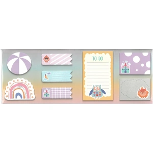 KRAF 2215 YAPIŞKANLI NOT KAĞIDI SETİ DESENLİ KARIŞIK (1 SET)