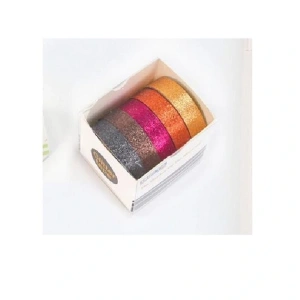 GIPTA K8913 GLITTER TAPE RENKLİ BANT 5Lİ KUTULU - 1.5 MMX2M
