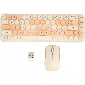 MUGGLE MU-1763 KABLOSUZ KLAVYE MOUSE SETİ - SARI