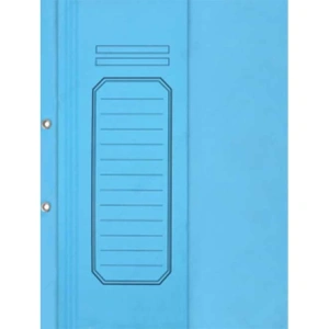 ALEMDAR TELLİ LÜKS YARIM KAPAK KARTON DOSYA MAVİ