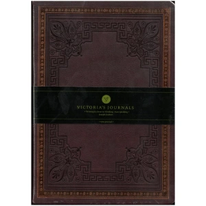 VICTORIAS JOURNALS 1179 VINTAGE OLD BOOK 14x20cm 80gr.160YP. ÇİZGİLİ DEFTER BORDO