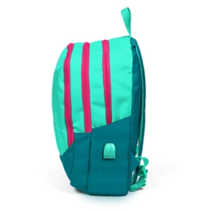 YAYGAN CORAL HIGH 23229 SU YEŞİLİ CİVİT USB + AUX SOKETLİ DÖRT BÖLMELİ SIRT ÇANTASI