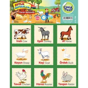CREA ETİKET  - ÇİFTLİK HAYVANLARI & ORMAN HAYVANLARI 1164