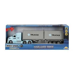 MAXX WHELLS - S00002317 SESLİ VE IŞIKLI 1:50 TIR KONTEYNER 36CM.