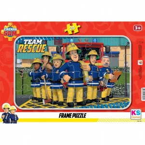 KS GAMES FRS 704 FIREMAN SAM FRAME YAPBOZ/PUZZLE 24 PARÇA  3+