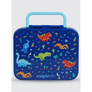 UZSPACE VGN-092 3 BÖLMELİ TUTMA SAPLI YEMEK KABI - LUNCH BOX 1000 ML MAVİ