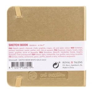 TALENS ART CREATION SKETCHBOOK 12X12 cm 140 gr. 80YP. ESKİZ DEFTERİ BEYAZ ALTIN - RT9314144M