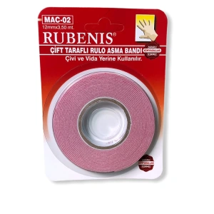 RUBENİS MAC-02 ÇİFT TARAFLI BANT 12mm x 3.50mt