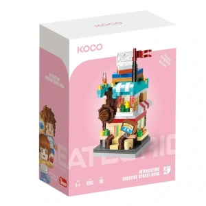 SUNMAN KOCO NO.02042 İLGİNÇ YARATICI SOKAK GÖRÜNÜMÜ/ÇİZGİ ROMAN MAĞAZASI 4 - LEGO YAPIM SETİ 280 PARÇA 6+