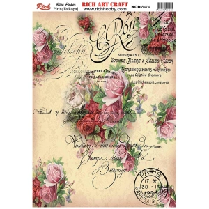 RİCH 8474 PİRİNÇ DEKOPAJ KAĞIDI