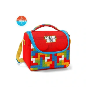 CORAL HIGH 11791 KIDS RENKLİ BLOK DESENLİ THERMO BESLENME ÇANTASI