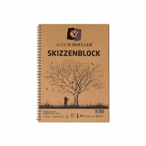 ALEX A4 KRAFT ESKİZ BLOK DEFTER 90GR.60YP.YAN SPİRALLİ SKIZZENBLOCK