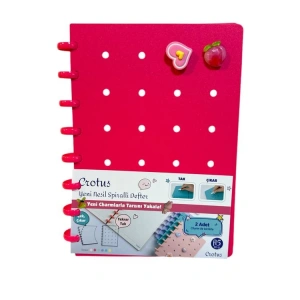 TMN CROTUS A5 YENİ NESİL DİSK SPİRALLİ A5 PP KAPAK 80 YP. ÇİZGİLİ DEFTER 596584