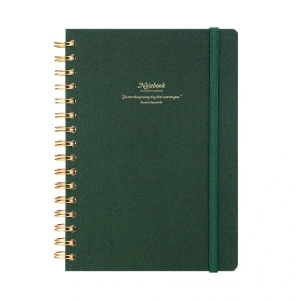 VICTORIAS JOURNALS 1601  CANVAS SERT KAPAK A5  100gr.160 SYF. ÇİZGİLİ DEFTER YEŞİL
