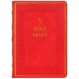VICTORIAS JOURNALS 5526 OLD BOOK TARİHSİZ 5 YILLIK AJANDA 11.3x16.3 ÇİZGİLİ KIRMIZI