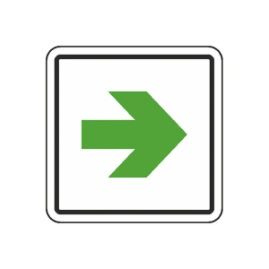 EKSTRAFİX 245 YÖNLENDİRME/UYARI LEVHASI 12x12cm  SAĞ TARAFA OK