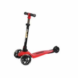 LEDDY SCT03 ÜÇ TEKERLEKLİ IŞIKLI KATLANABİLİR GÖVDE SCOOTER KIRMIZI