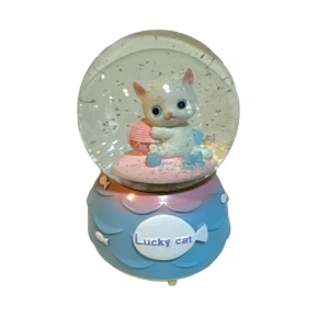 YLZ 805 LUCKY CAT SESLİ IŞIKLI ORTA BOY KAR ATAN KAR KÜRESİ