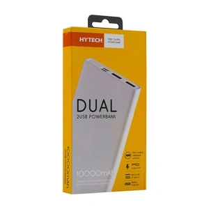 HYTECH HP-S10 10000mAh POWERBANK 2 USB PORT BEYAZ TAŞINABİLİR PİL ŞARJ CİHAZI
