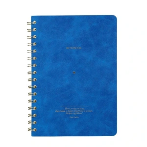 VICTORIAS JOURNALS 1615 VEGAN DERİ ESNEK KAPAK SPİRALLİ A5 100gr.128 SYF. ÇİZGİLİ DEFTER MAVİ