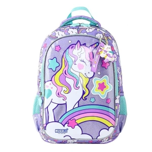 MUGGLE MU-5719 MOR UNICORN  2 BÖLMELİ SIRT ÇANTASI