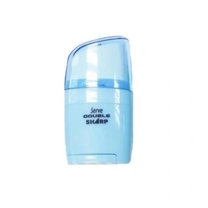 SERVE DOUBLE SHARP SİLGİLİ KALEMTRAŞ MAVİ