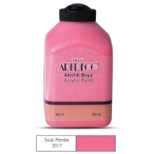 ARTDECO 070L-3017 AKRİLİK BOYA 500 ML. SICAK PEMBE