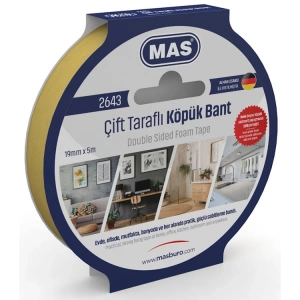 MAS 2643 ÇİFT TARAFLI KÖPÜK BANT 19mmx5m