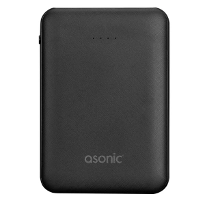ASONIC AS-P05 5000MAH 2*USB OUTPUT POWERBANK SİYAH TAŞINABİLİR PİL ŞARJ CİHAZI