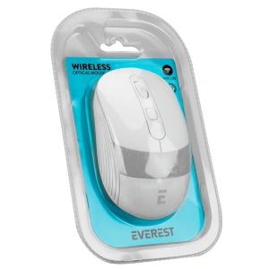 EVEREST SM-18 USB BEYAZ/GRİ 2.4GHZ OPTİK KABLOSUZ MOUSE
