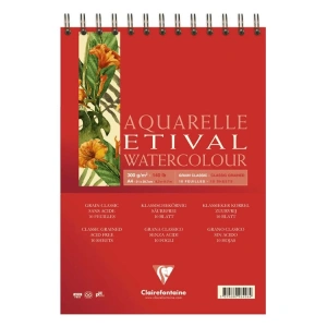 ESMO CLAIREFONTAINE ETİVAL CLASSIC SULU BOYA DEFTERİ A-4 300 GR ÜSTTEN SPİRALLİ 30 YP.