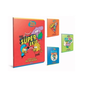 GIPTA KRAL ŞAKİR TEL DİKİŞLİ KARTON KAPAK A5 40YP. KLAVUZ ÇİZGİLİ DİK YAZI DEFTERİ