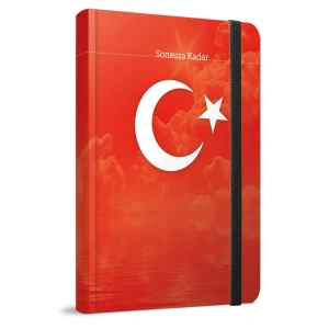 GIPTA SONSUZA KADAR13X21 İPLİK DİKİŞLİ DERİ SERT KAPAK 120YP. ÇİZGİLİ DEFTER