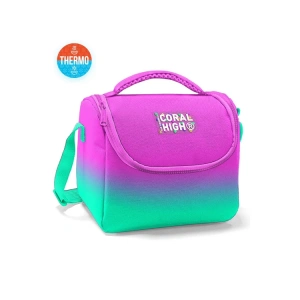 CORAL HIGH 11874 KIDS PEMBE SU YEŞİLİ RENK GEÇİŞLİ THERMO BESLENME ÇANTASI