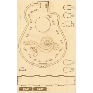 KUMTOYS AHŞAP TOM-3051 AHŞAP GİTAR PUZZLE 21X33