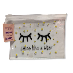 KAHRAMAN KİWOO DESİNG 20,5X16 cm ŞEFFAF FERMUARLI EL ÇANTASI  KW-0015