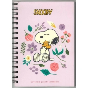 GIPTA SNOOPY A6 SPİRALLİ KARTON KAPAK 80 YP. ÇİZGİLİ NOT DEFTERİ - TEKLİ
