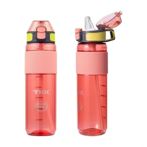 VAGONLİFE T1003 TKK PİPETLİ  TRİTAN MATARA PEMBE 700ML