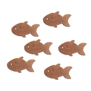 TEKNOPOİNT AHŞAP HOBİ OBJE16 6LI BALIK FİGÜR