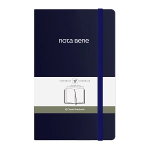 VICTORIAS JOURNALS NOTE BENE 9220 CLASSIC NOTEBOOK SERT KAPAK 13x21cm 70gr.400 SYF. ÇİZGİLİ DEFTER LACİVERT