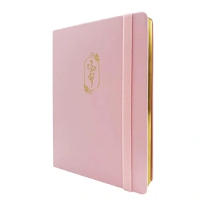 VICTORIAS JOURNALS 1652 BUJO VEGAN DERİ 14X21 160gr.96YP. ÇİZGİLİ DEFTER AÇIK PEMBE