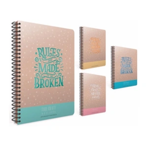 GIPTA FULL CRAFT SPİRALLİ SERT KAPAK DEFTER A5 96YP. ÇİZGİSİZ