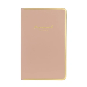 VICTORIAS JOURNALS MONACO 0233 VEGAN DERİ SERT KAPAK 13x21 100gr.160 SYF. PLANNER ÇİZGİLİ DEFTER PUDRA