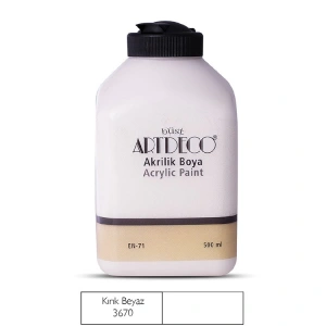 ARTDECO 070L-3670 AKRİLİK BOYA 500 ML. KIRIK BEYAZ