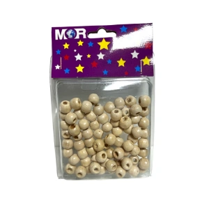 MOR 590196 AHŞAP NATUREL BONCUK