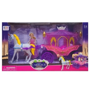 CANEM SS100A-B FASHION CARRIAGE ATLI ARABA OYUN SETİ 3+