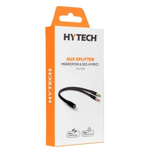 HYTECH HY-X78 3.5mm TO AUDIO + MIC 0.15m KULAKLIK ÇEVİRİCİ